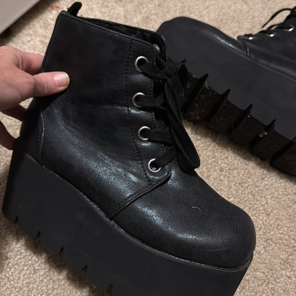 TUK platform combat boots sz 8 - Picture 3 of 8